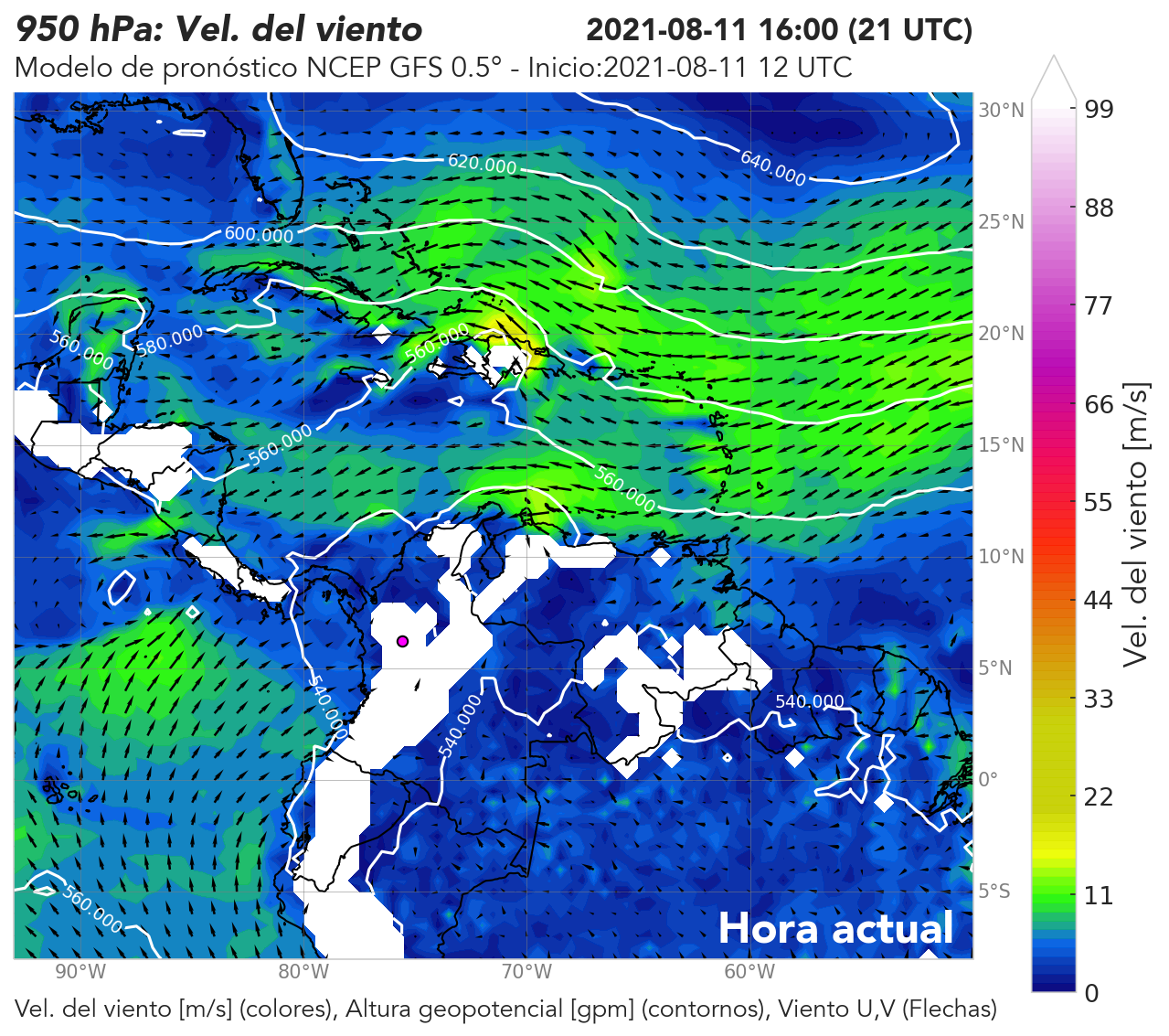 GFS 0.5° 12 UTC: nombre