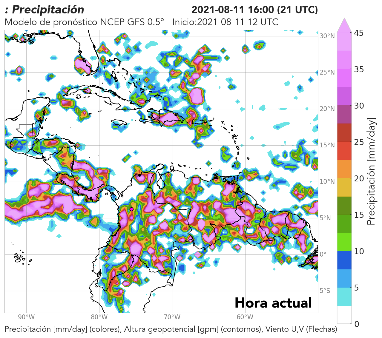 GFS 0.5° 12 UTC: Precipitación
