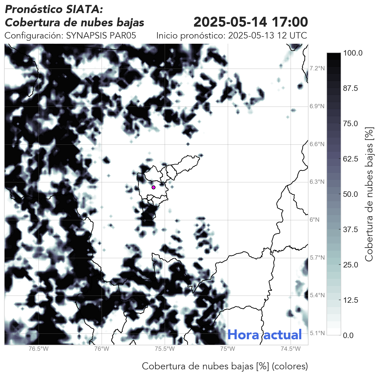SYNAPSIS PAR05: Cobertura de nubes bajas: Desde superficie a 2000 metros
