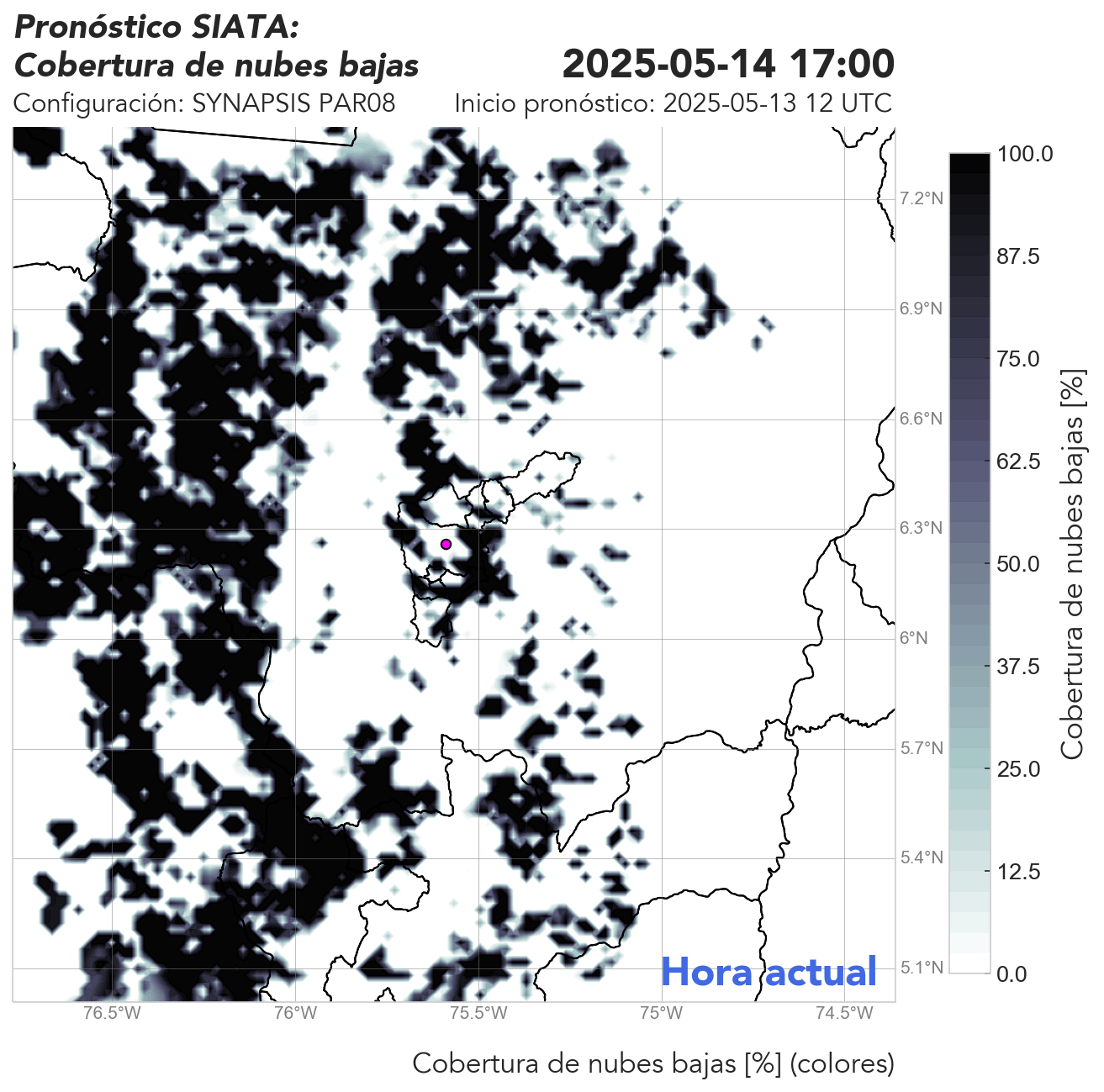 SYNAPSIS PAR08: Cobertura de nubes bajas: Desde superficie a 2000 metros