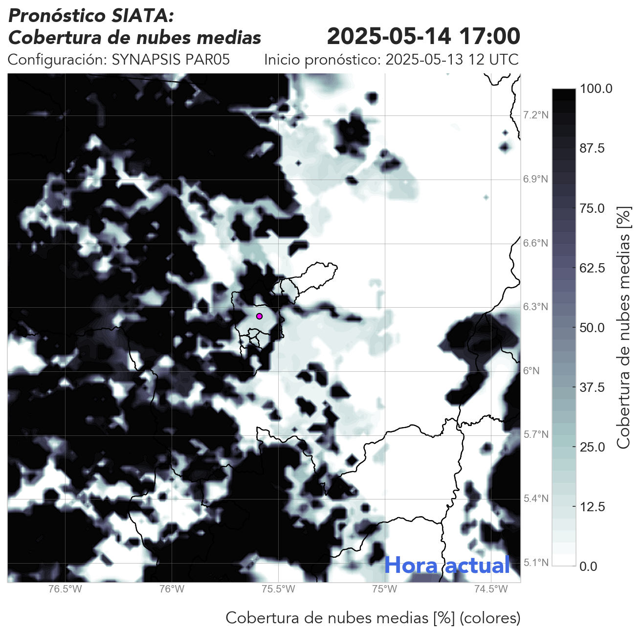 SYNAPSIS PAR05: Cobertura de nubes medias: Desde 2000 a 6000 metros
