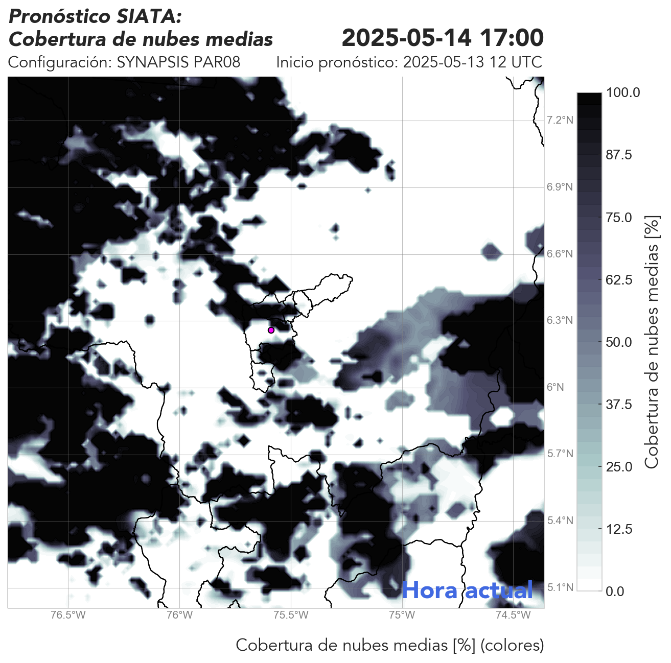 SYNAPSIS PAR08: Cobertura de nubes medias: Desde 2000 a 6000 metros